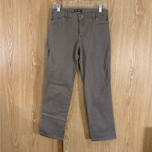Lee Women's Khaki Relaxed Fit Straight Leg Pants